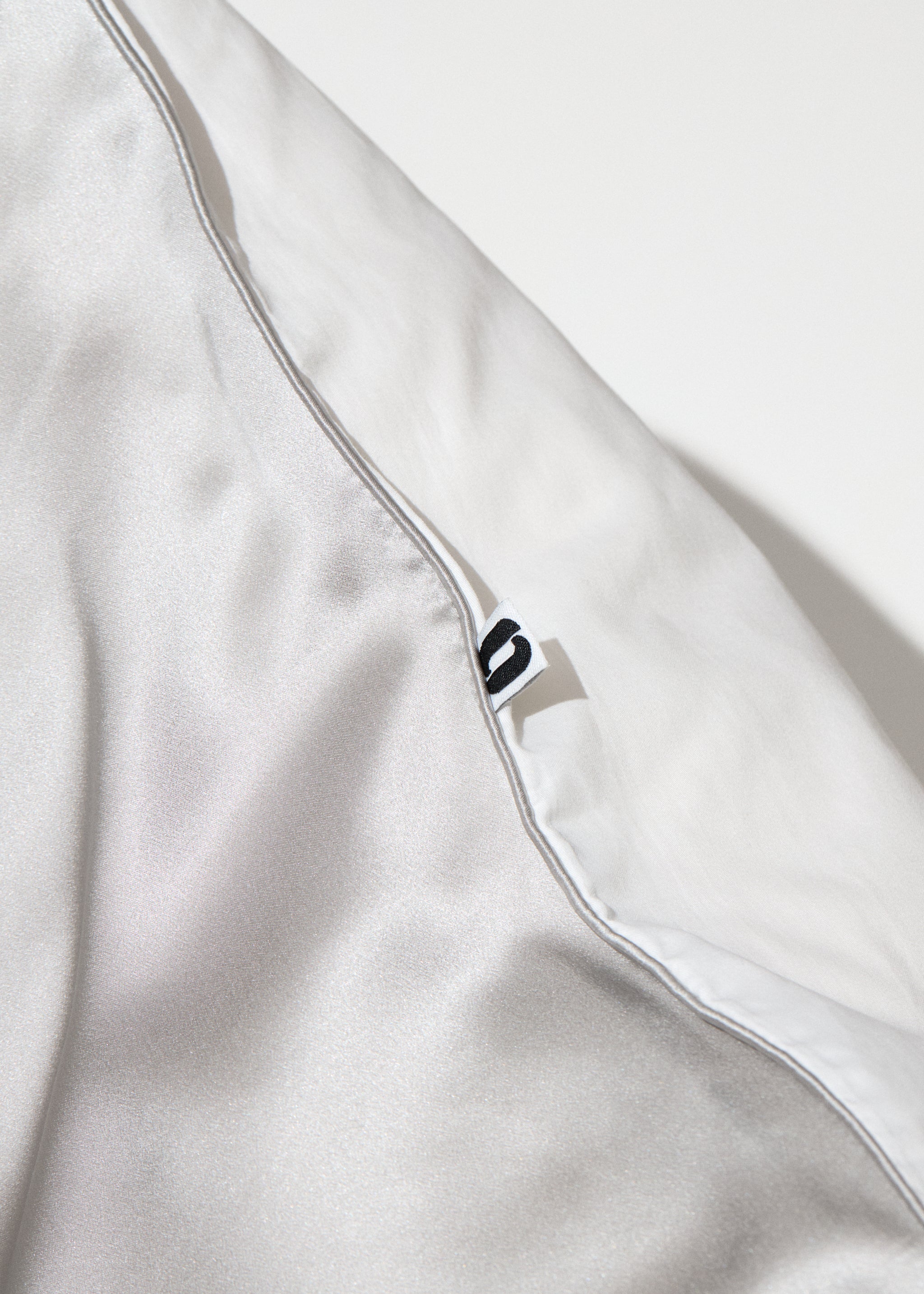 Silk/Cotton Pillowcase - Light Gray