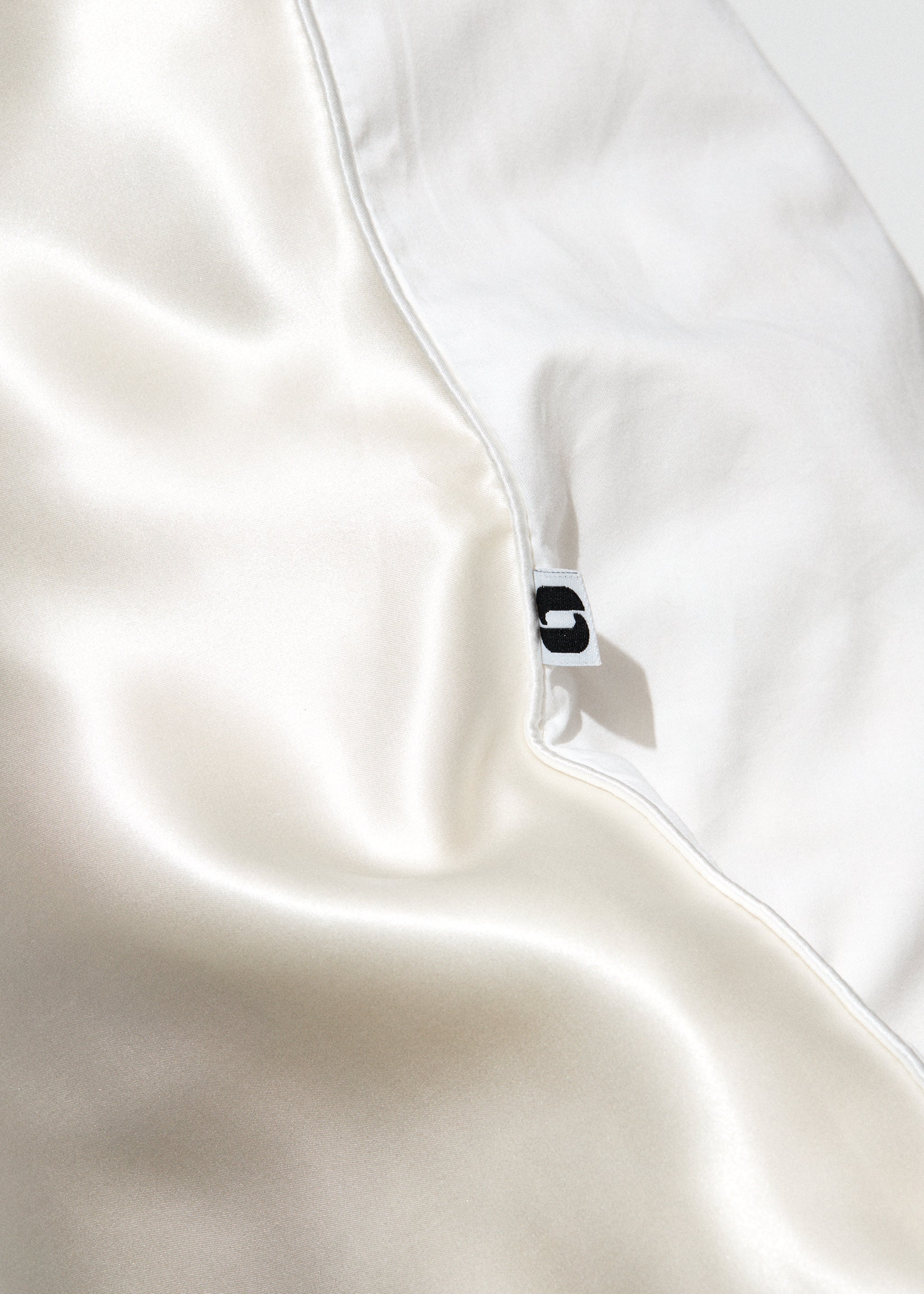 Silk/Cotton Pillowcase - White